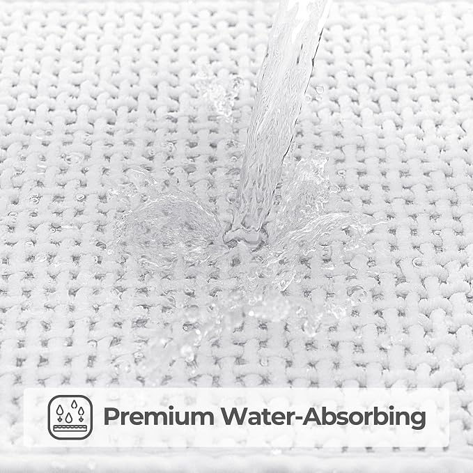 GRANNY SAYS White Bathroom Rugs, Absorbent Bath Mats - Image 8