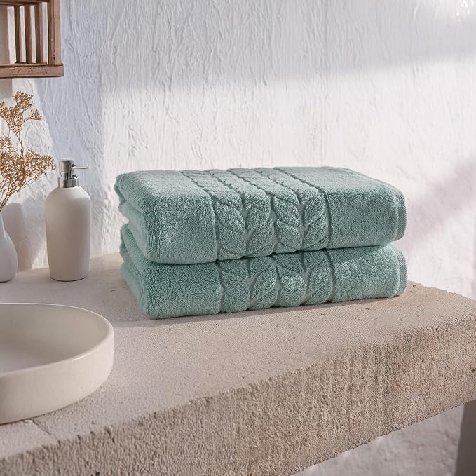 BAGNO MILANO Organic Turkish Cotton Bath Towels, Luxury Jacquard Collection - Image 7