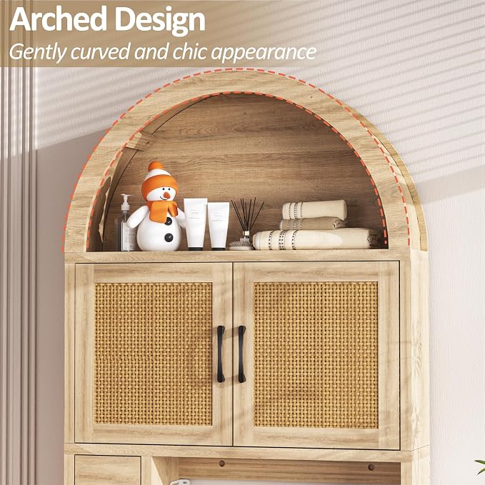 Spurgehom Over The Toilet Storage Cabinet, Bathroom Shelf Organizer Freestanding - Image 6
