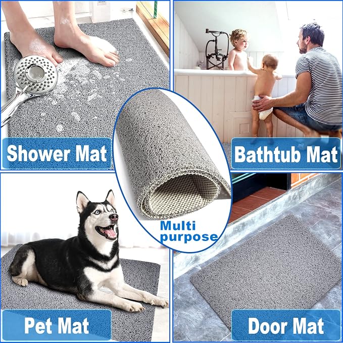 Shower Mats Non Slip for Elderly, 16x24’Lager Loofah Shower Mat, Loofah Bath - Image 6