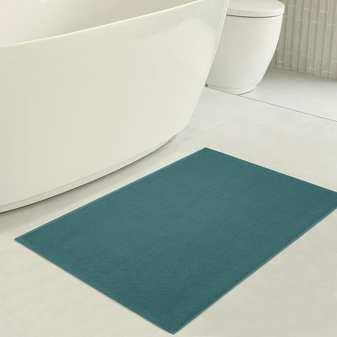 American Soft Linen Bath Rug, 17 in 24 in 100% Cotton Bath Mats Rugs - Image 3