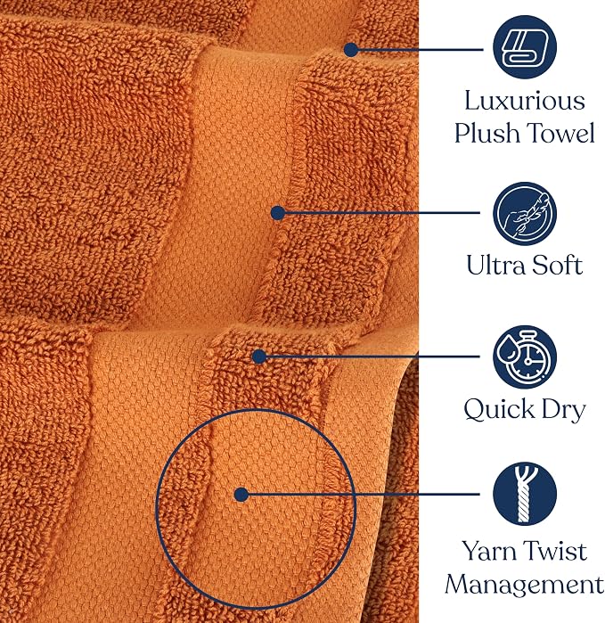 Delara Organic Cotton Luxuriously Plush Bath Towel 20 Piece Set|GOTS & Oeko-TEX - Image 4