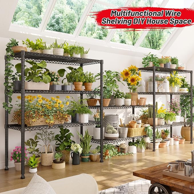 REIBII Wire Shelving Storage Shelves Metal Shelves Heavy Duty Shelving - Image 8