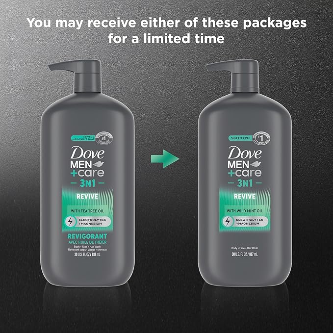 DOVE MEN + CARE Body and Face Wash Invigorating Revive 3N1 - Image 3