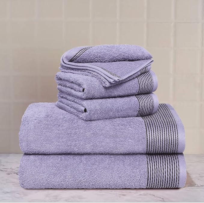 Belizzi Home 100% Cotton Ultra Soft 6 Pack Towel Set, Contains 2 Bath Towels - Image 2