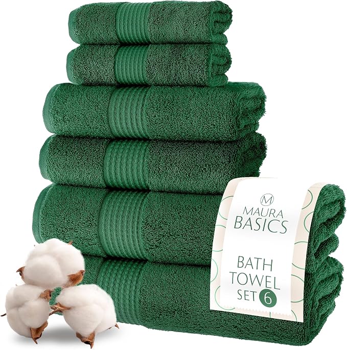 MAURA Basics Bath Towel Sets for Bathroom by MAURA