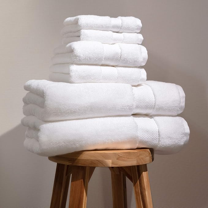 Fabdreams 100% Organic Cotton Bath Towel Set of 6 700 GSM Hotel Premium Plush by Fabdreams