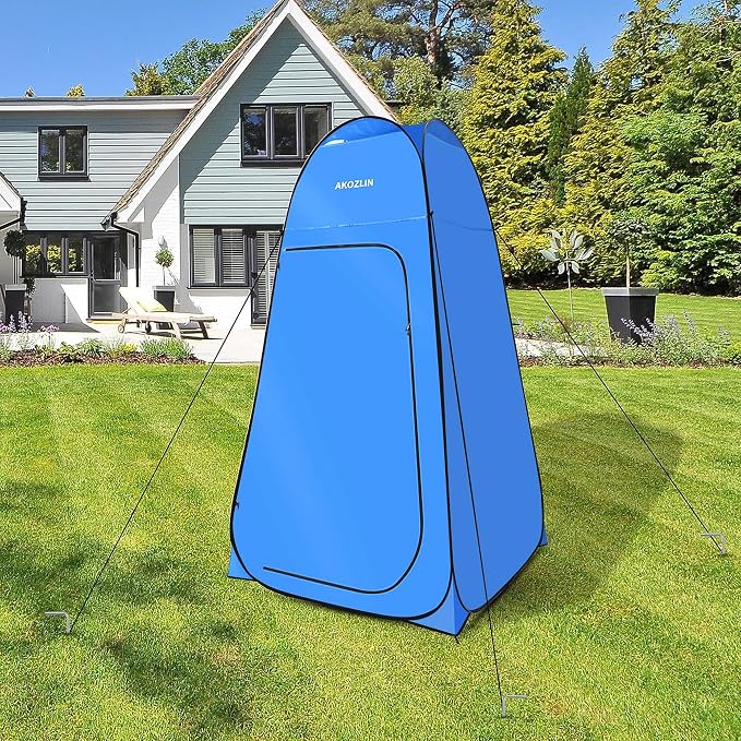 AKOZLIN Portable Pop Up Shower Tent Instant Privacy Dressing Changing Tent - Image 8