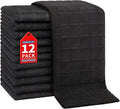 HOMERHYME Salon Towels, 12 Pack Black Hand Towels by HOMERHYME