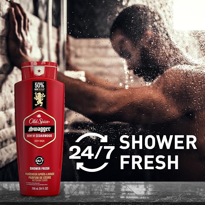 Old Spice Refreshing Body Wash for Men, 3X Defense, 24/7 Shower Fresh - Image 5