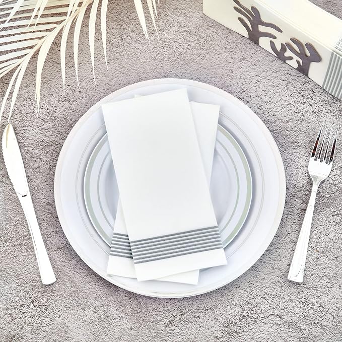 LITOPAK 200 Pack Guest Towels Disposable, Soft and Absorbent Bathroom Napkins - Image 4
