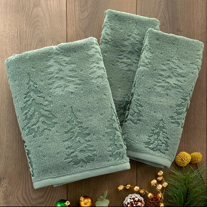 SKL Home Fall/Christmas/Winter Wispy Trees Premium Cotton Blend Bath Towel - Image 6
