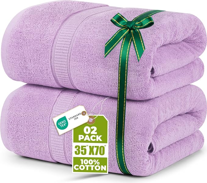 Utopia Towels Luxurious Jumbo Bath Sheet 2 Piece, 600 GSM, 35 by 70 Inches by UTOPIATOWELS