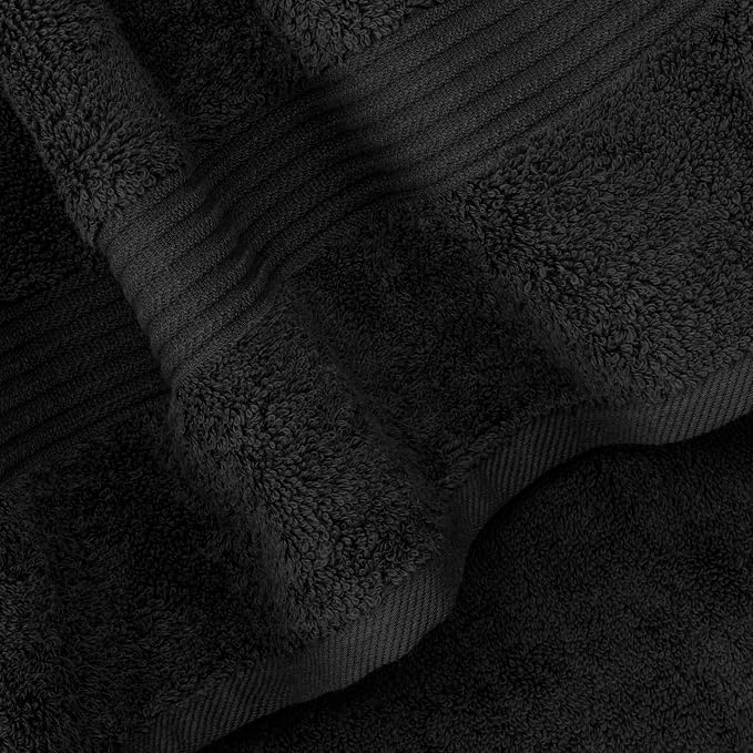 Cotton Paradise Black 6 Piece Towel Set, 100% Cotton Turkish Towels - Image 5