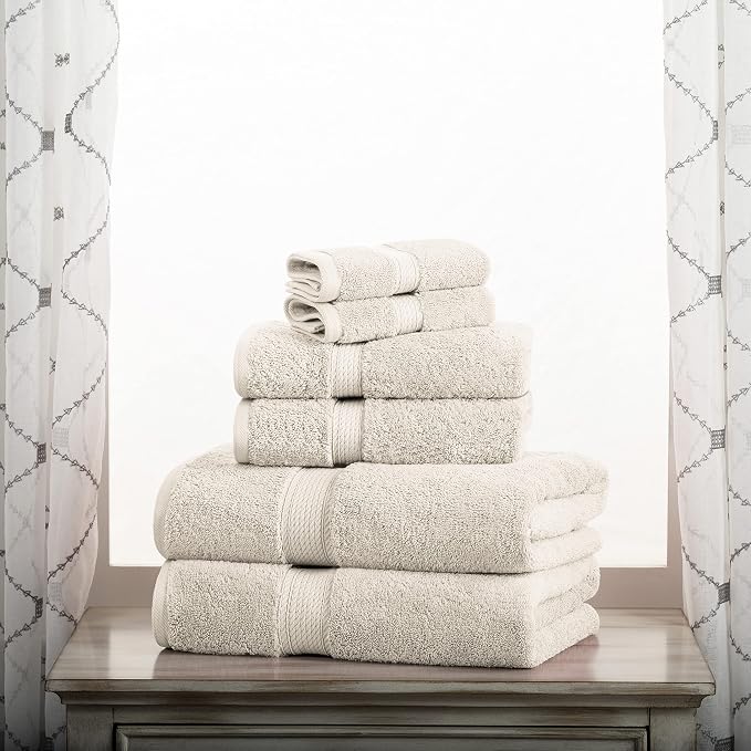BLUENILEMILLS BNM Premium Quality Egyptian Cotton Towels, 6-Piece Ultra-Soft - Image 3