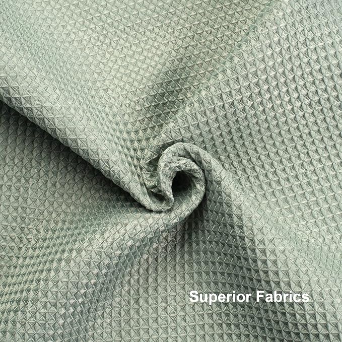 AmazerBath Waffle Stall Shower Curtain, Sage Green Shower Curtain Fabric - Image 4