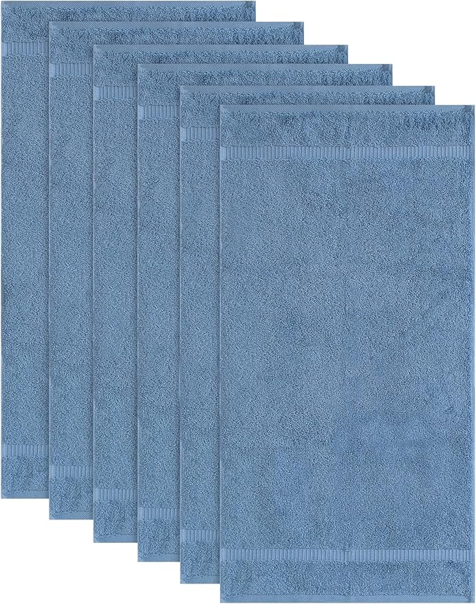 SALBAKOS 100% Turkish Cotton Hand Towel Set of 6 16x30 inch | Heirloom Quality - Image 7