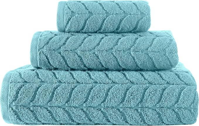 Turkish Cotton Ultra-Soft Plush Absorbent Quick Dry Bathroom Towel Set - Image 4