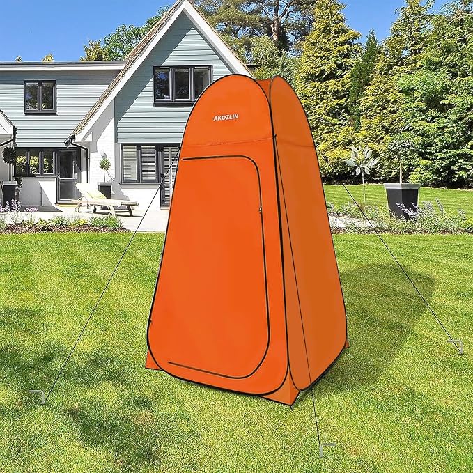 AKOZLIN Portable Pop Up Shower Tent Instant Privacy Dressing Changing Tent - Image 7