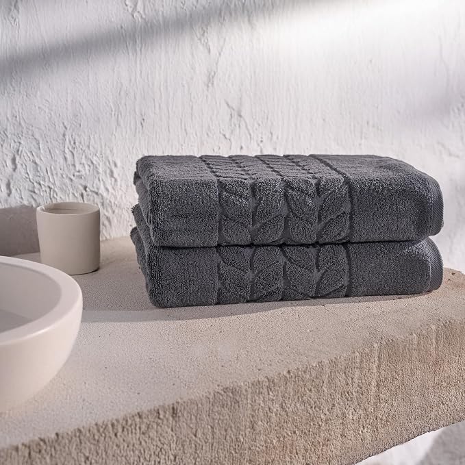 BAGNO MILANO Organic Turkish Cotton Bath Towels, Luxury Jacquard Collection - Image 7