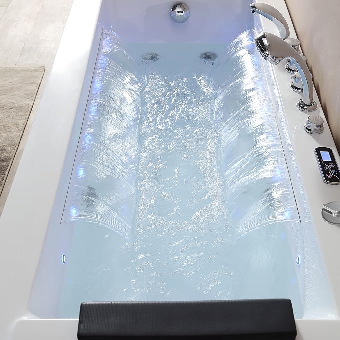 Empava Whirlpool Bathtub, 67-Inch Jetted Bathtub, Hydro Massage - Image 7