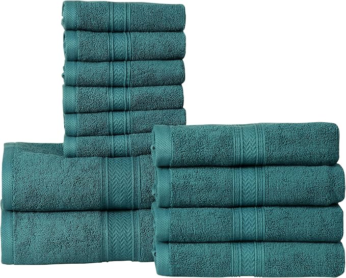 Hillfair 12-Piece 600 GSM Cotton Bath Towel Set - Image 4