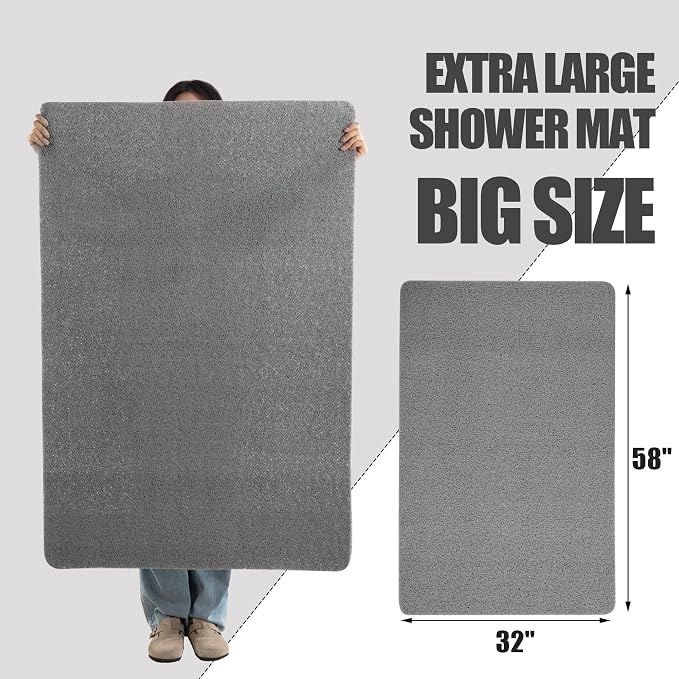 HOMBYS 58 x 32 Extra Large Shower Mat - Image 2
