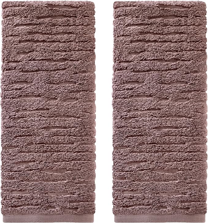 SKL Home CloudSoft Cotton Luxury 2-Piece Hand Towel Set, Soft Plum by SKLHomebySaturdayKnightLtd