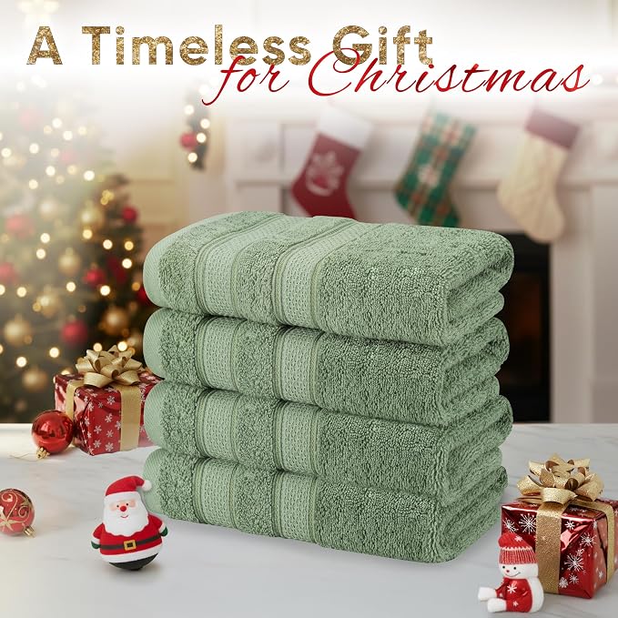 American Soft Linen Salem 100% Cotton Turkish 4 Piece Hand Towels - Image 2