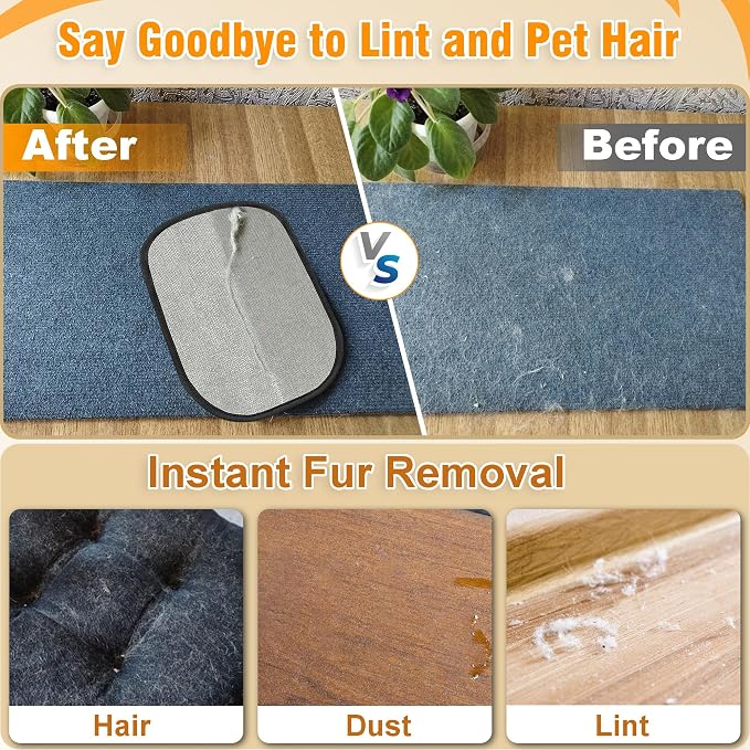 Pet Hair Removal Glove for Cats & Dogs, Upgraded Five-Finger Electrostatic Pet - Image 5