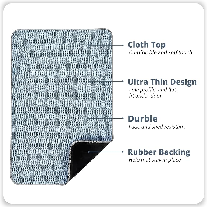 Bathroom Rugs Set 2 Pieces, Thin Bathroom Mats, Toilet Rugs, Quick Dry - Image 2