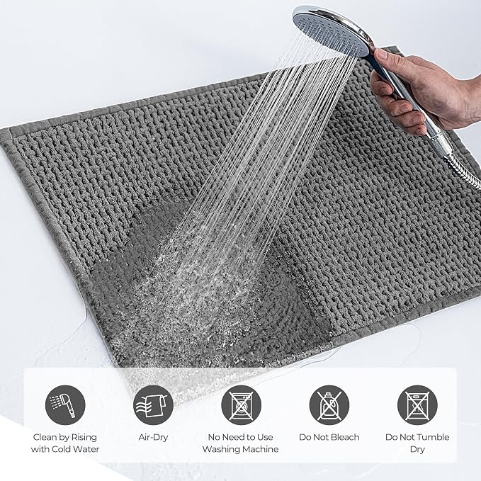 GRANNY SAYS Gray Bathroom Rugs, Absorbent Bath Mats - Image 6