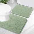 OLANLY Bathroom Rugs Sets 2 Piece, Soft Absorbent Chenille Bath Mats and by OLANLY