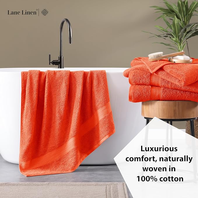 LANE LINEN 100% Cotton 4 Pack Bath Sheets Set - Image 4