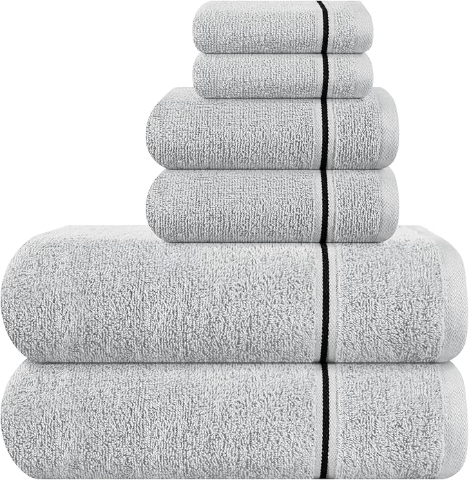 MyOwn Ultra Soft 6 Pack Cotton Towel Set, Contains 2 Bath Towels 28x55 inch by Unknown