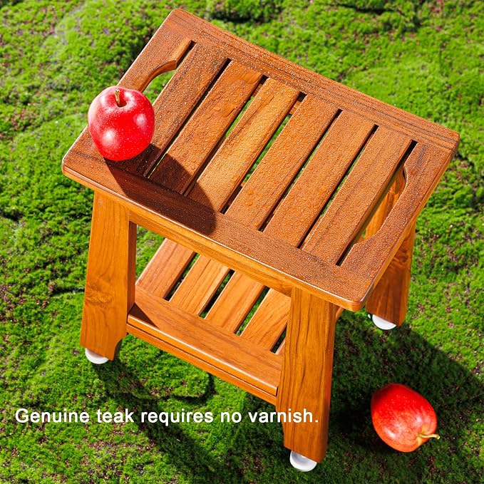 18" Standard Teak Shower Bench - Image 8