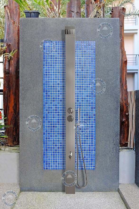 Bondi Silver ADA 316 Marine Grade Stainless Steel Outdoor Shower Panel-No Rust! - Image 6