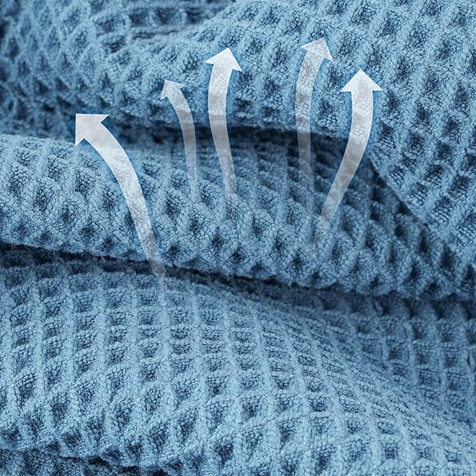 Microfiber Waffle Hand Towels, 4 Pieces, Fast Drying, Lint Free - Image 2