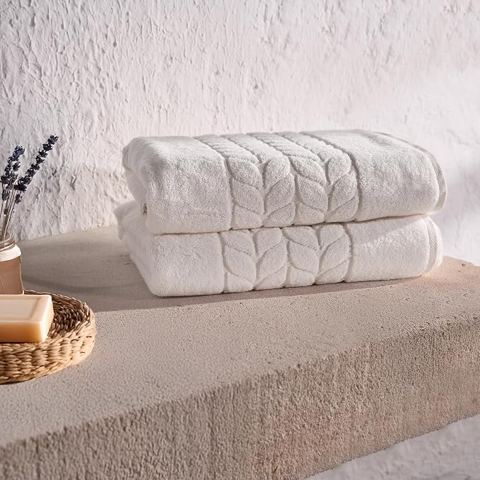 BAGNO MILANO Organic Turkish Cotton Bath Towels, Luxury Jacquard Collection - Image 6