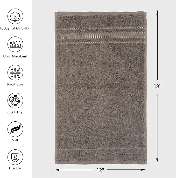 Melissa Linen - Fingertip Towels 4 Pack, 100% Turkish Cotton, Small Hand Towels - Image 2
