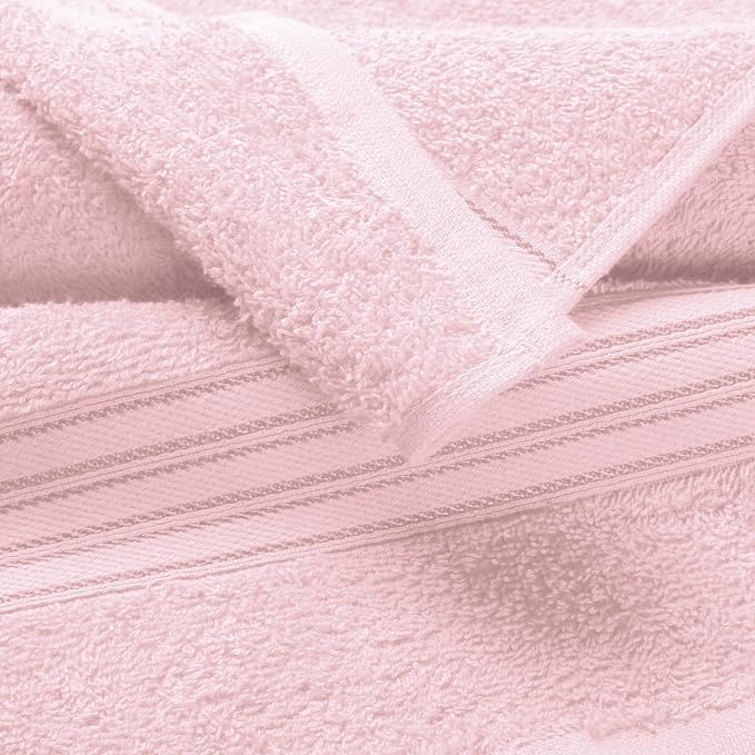 BOUTIQUO Ultra Soft Cotton Washcloths, Contains 12 Piece Face Cloths 12x12 inch - Image 2