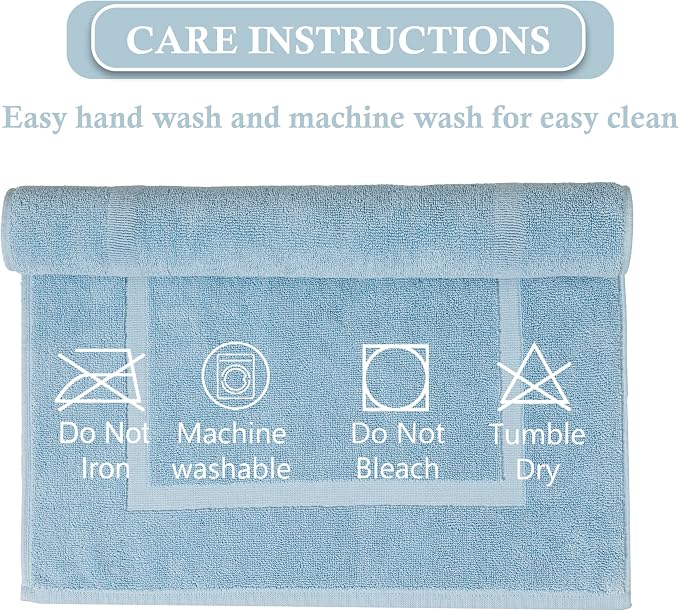 HILLFAIR-900 GSM-100% Ringspun Cotton Floor Towels mat- Hotel-Spa Tub-Shower - Image 7