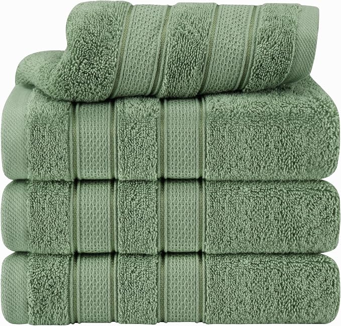 American Soft Linen Salem 100% Cotton Turkish 4 Piece Hand Towels by AmericanSoftLinen