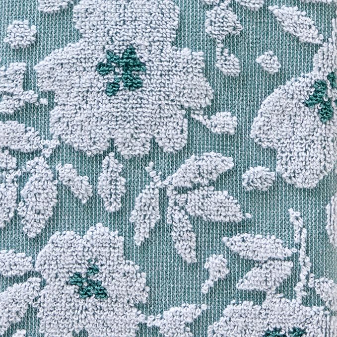SKL Home Floral Jacquard Hand Towel Set, Moss Green - Image 2