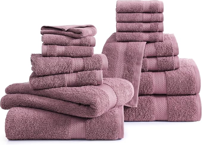 LANE LINEN 100% Mercerized Cotton Luxury Bathroom Towel Set - Image 2