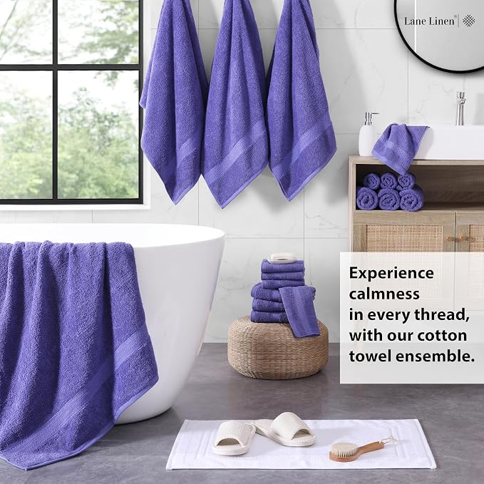 LANE LINEN Cotton Bath Towel Set - Image 3