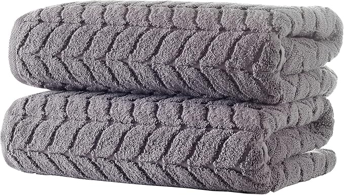 BAGNO MILANO Turkish Cotton Ultra-Soft Plush Absorbent Quick Dry Bathroom Towel - Image 3