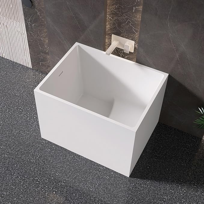 35" Acrylic Freestanding Bathtubs, Stand Alone Tub, Japanese Soaking Tub - Image 4