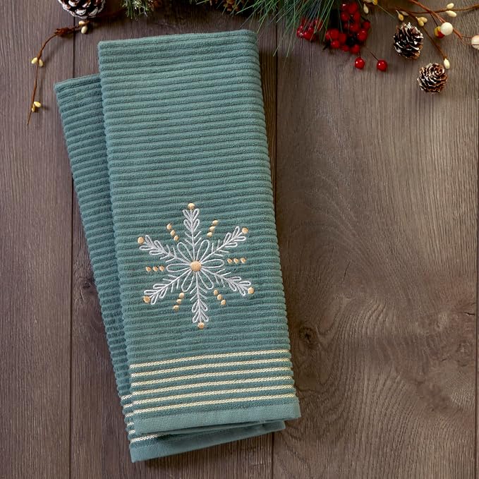 SKL Home Christmas Winter Snowflake Hand Towel Set - Image 3