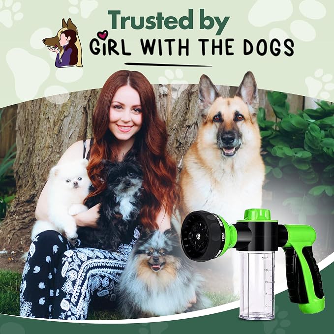 Soap & Shampoo Dispenser for Pet Wash and Garden Hose Sprayer Nozzle by Girl - Image 2